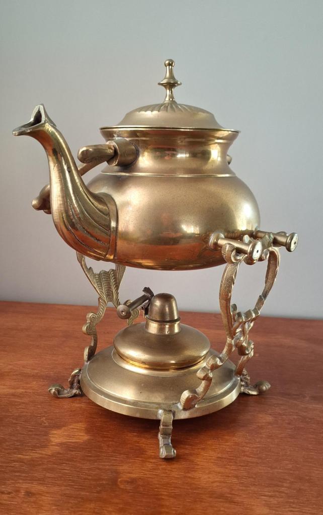 Brass Tipping Teapot